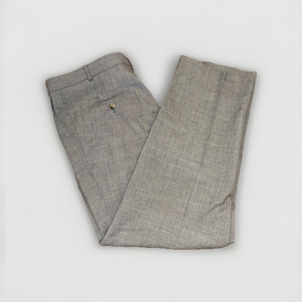 Lauren Ralph Lauren Men's Gray Wool Dress‎ Pants Pleated Classic Straight 42/32